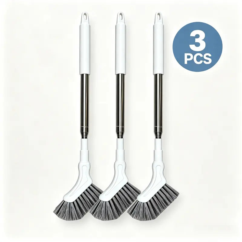 Telescopic Long Handle Crevice Cleaning Brush, Narrow Gap Cleaner for Bathroom, Toilet, Floors, Windows & Hard-To-Reach Spaces